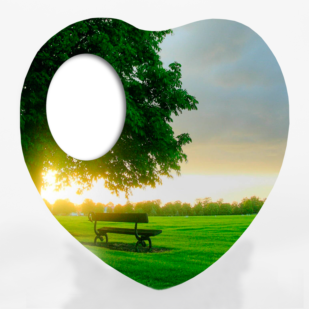 Fotocerámica en corazón - Sobre repisa - 21x21x10 cm