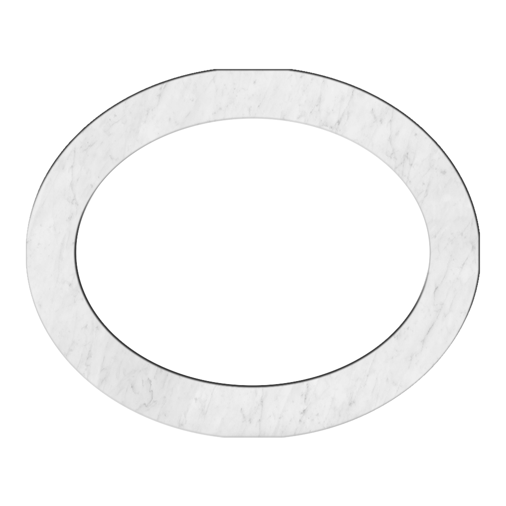 Fotocerámica oval con marco de granito - Horitzontal