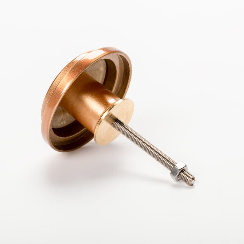 Pomo redondo de bronce para lápidas y nichos