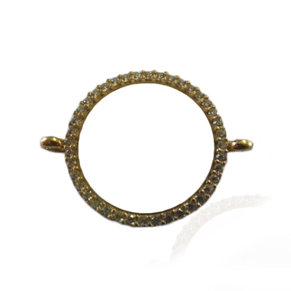 Pulsera de plata, con medalla redonda dorada, personalizable