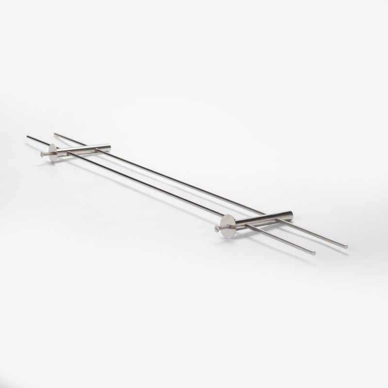 Barandilla de acero inoxidable de dos barras para cementerio