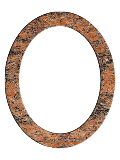 Fotocerámica oval con marco de granito