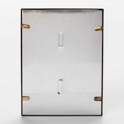 Fotocerámica rectangular con marco de bronce