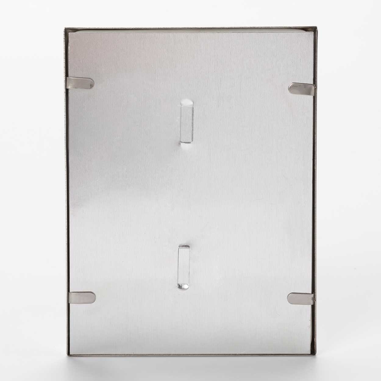 Fotocerámica rectangular con marco de acero inoxidable